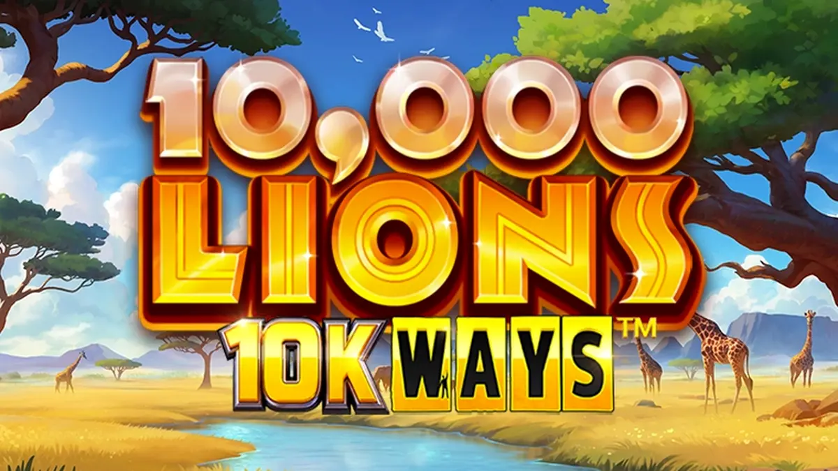 Tampilan visual permainan slot 10,000 Lions 10K Ways