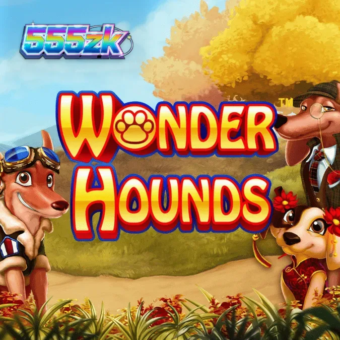 Tampilan layar permainan slot Wonder Hounds pada perangkat seluler